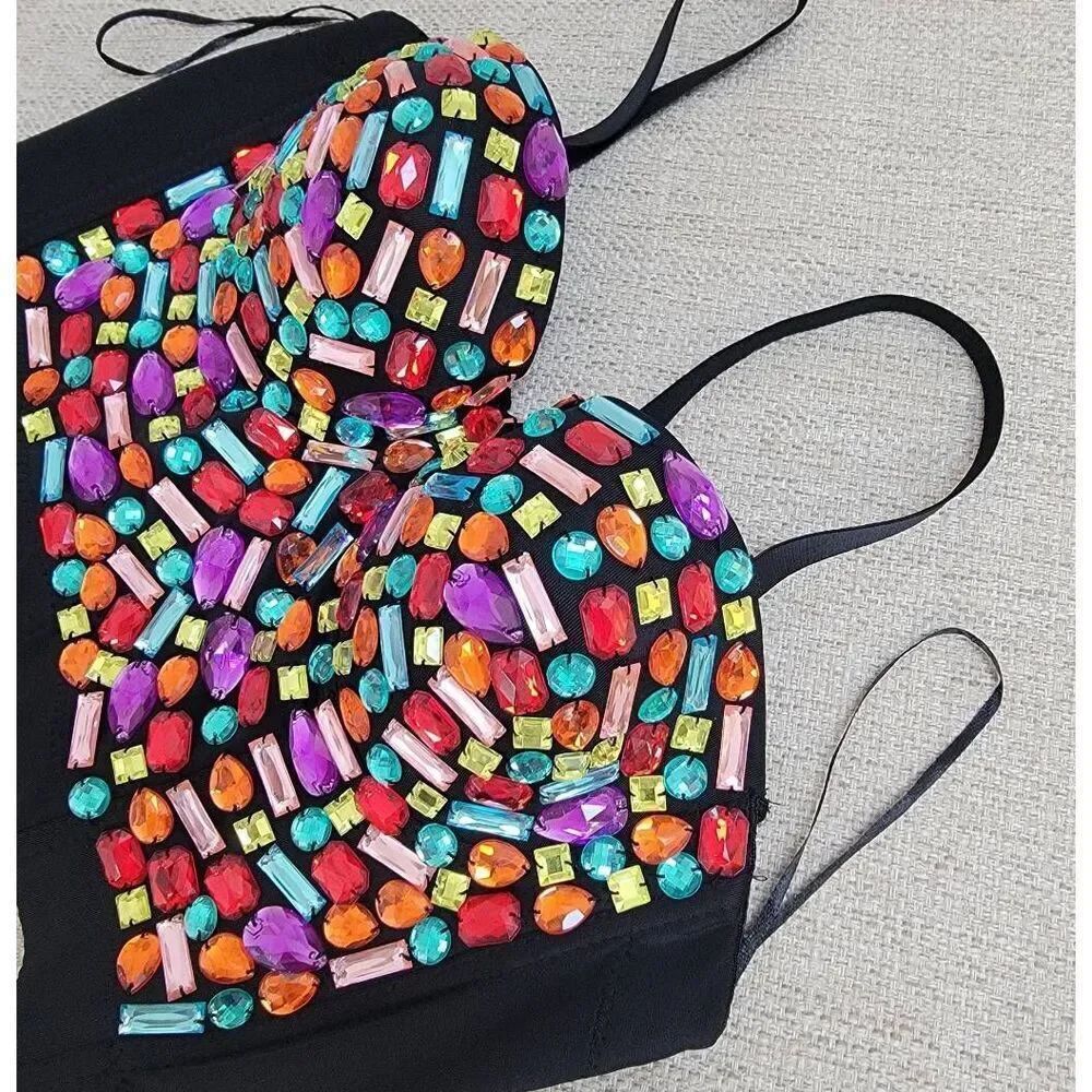 ClubWear Rhinestone Cropped XL - Picture 5 of 9